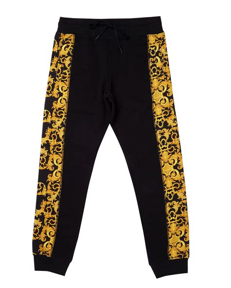 mens versace denim joggers|Versace track pants.